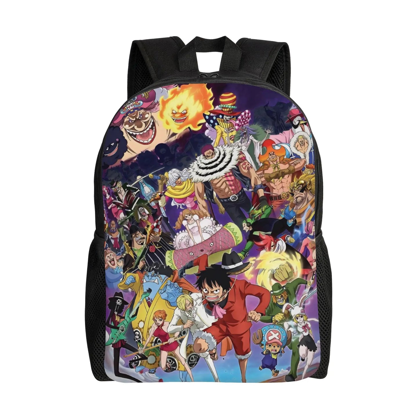 One Piece Luffy  Casual Backpack Durable Student Hiking Travel Cartoon  Daypack for Men Women College Shoulder Bag