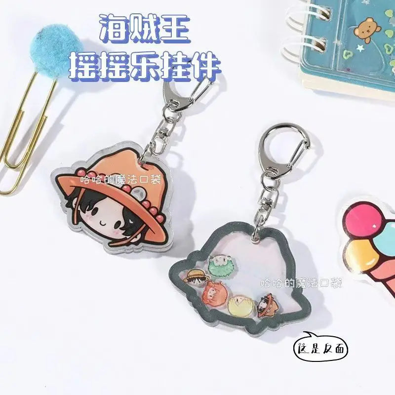 One Piece Monkey D Luffy Kawaii Cartoon Keychain Anime Backpack Charm Cute Small Gift Merchandise Japanese Anime Figure