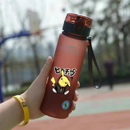 Pokemon 560ML Water Cup Anime Portable Children's Cute Plastic Cartoon Outdoor Sports Large Capacity Water Bottle Gifts