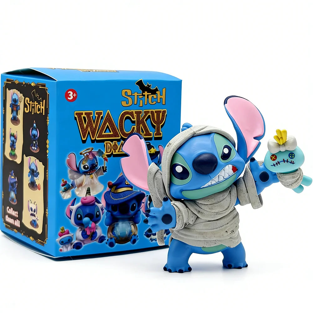 Disney Stitch Weird Diary Series Anime Figures Creative Cute Doll Statue Model Mystery blind box Toys Children Halloween gifts