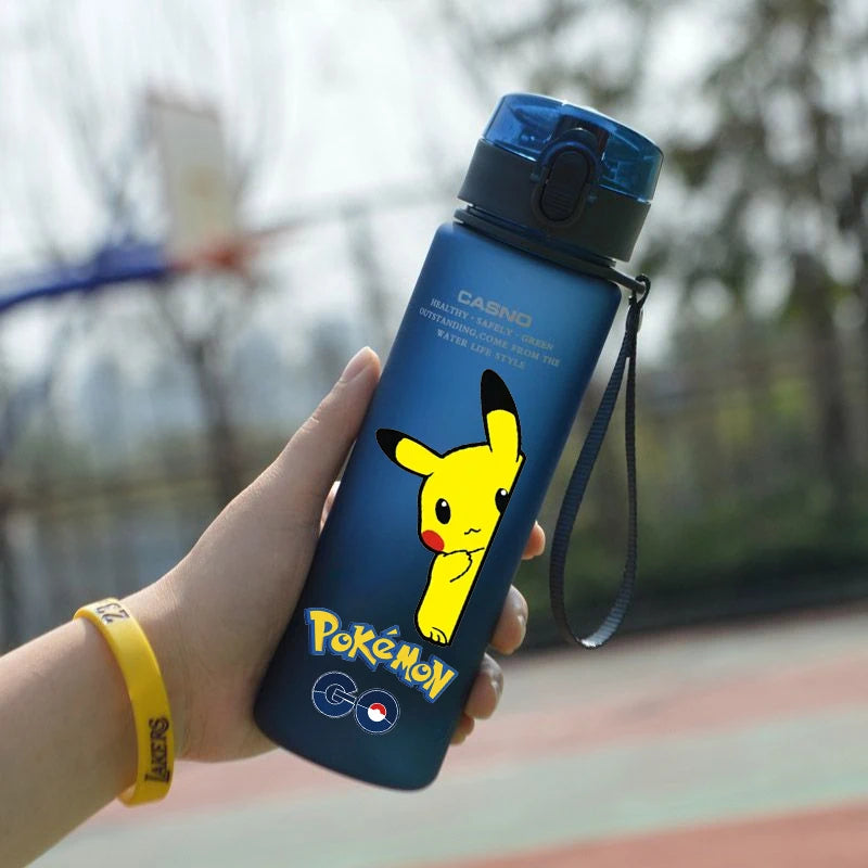 Pokemon 560ML Water Cup Anime Portable Children's Cute Plastic Cartoon Outdoor Sports Large Capacity Water Bottle Gifts