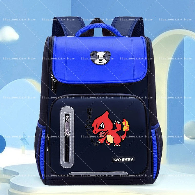 Pokemon Backpacks Anime Pikachu Charmander Large Capacity Schoolbags Cartoon Book Shoulders Bags Boys Girls Stationary Supplies