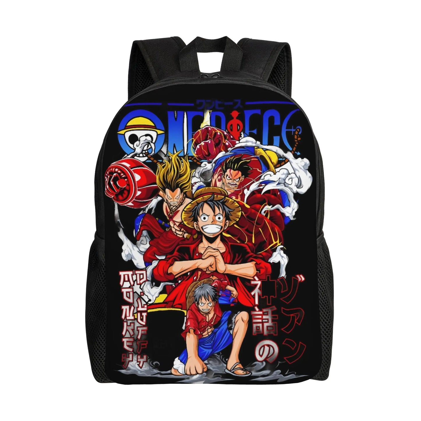 One Piece Luffy  Casual Backpack Durable Student Hiking Travel Cartoon  Daypack for Men Women College Shoulder Bag