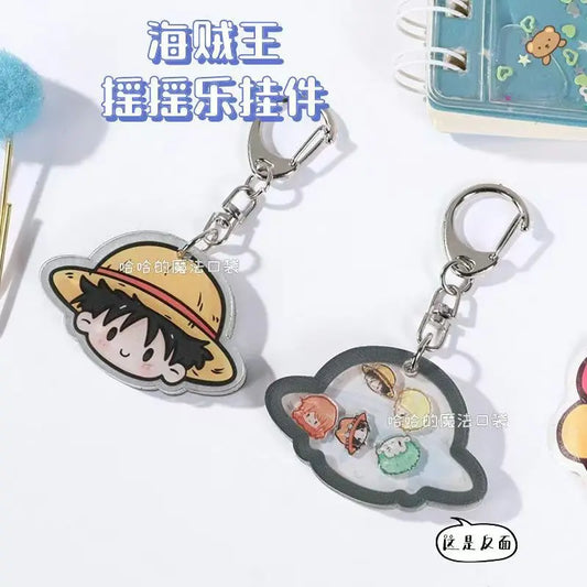 One Piece Monkey D Luffy Kawaii Cartoon Keychain Anime Backpack Charm Cute Small Gift Merchandise Japanese Anime Figure