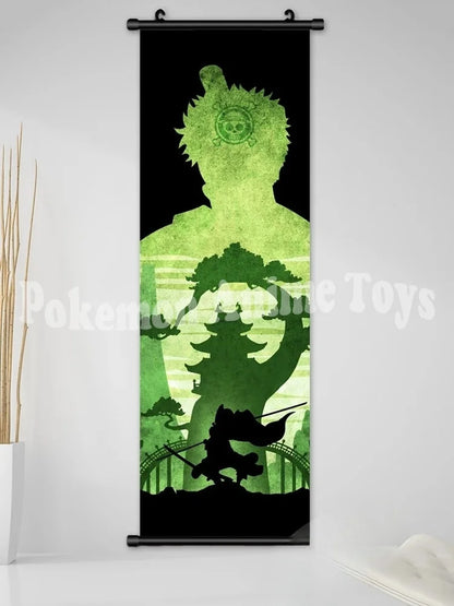 Home Decoration Anime Wall One Piece Artwork Luffy Painting Zoro Hanging Scrolls Sanji Canvas Printed Janpanese Picture Poster
