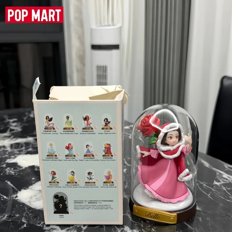 Original Genuine Pop Mart Disney Princess Create Your World Series Surprise Blind Box Guess Bag Mystery Box Toys Birthday Gift