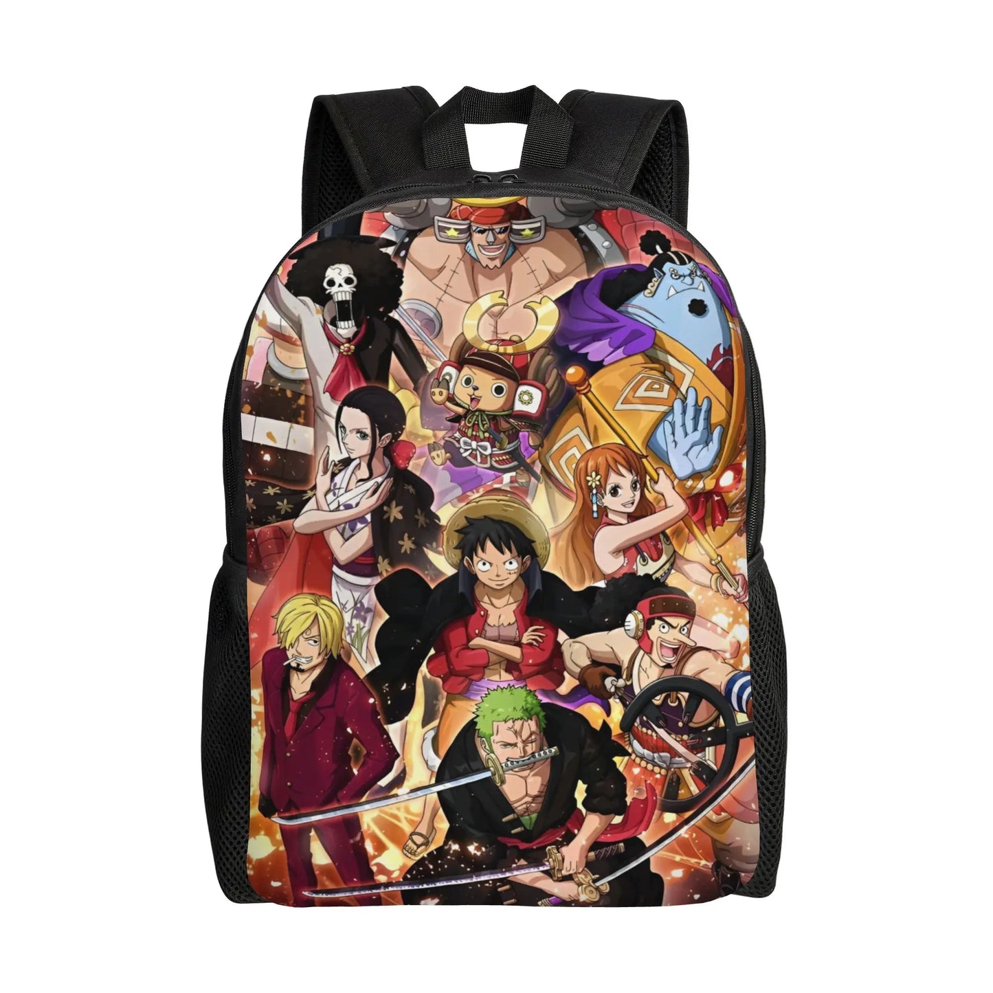 One Piece Luffy  Casual Backpack Durable Student Hiking Travel Cartoon  Daypack for Men Women College Shoulder Bag