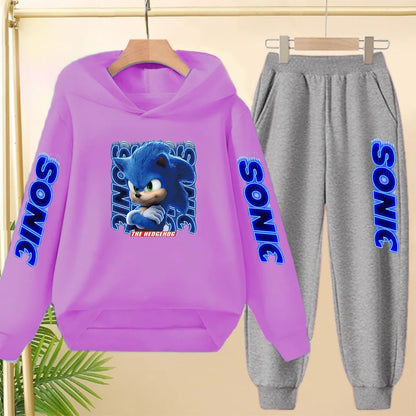 Fall New Style Anime Children's Casual Sweatshirt Sets Kids Sweatpant Set Pullover and Trousers 2pcs Suit Suitable Ages 3 to 12