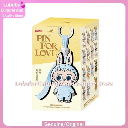 POP MART The Monsters Labubu V4 Pin for Love Series Mystery Blind Box Vinyl Face Plush Doll Pendant Keychain Toy Christmas Gifts