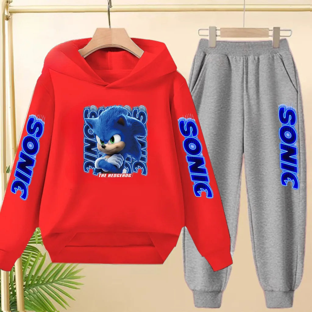 Fall New Style Anime Children's Casual Sweatshirt Sets Kids Sweatpant Set Pullover and Trousers 2pcs Suit Suitable Ages 3 to 12