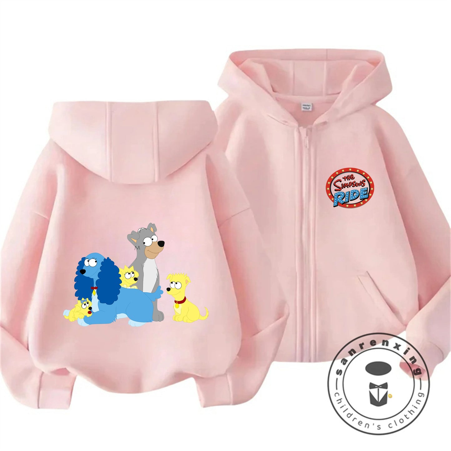 Children The Simpsons Cartoon Zip Hoodie Autumn Winter Boys Girls Cute Kawaii Trendy New Kids Hooded Sweatshirt 3 14 Years