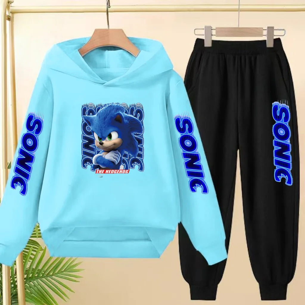 Fall New Style Anime Children's Casual Sweatshirt Sets Kids Sweatpant Set Pullover and Trousers 2pcs Suit Suitable Ages 3 to 12