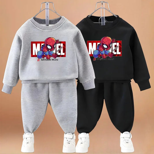 Anime Spiderman Printed Boys Sweatshirt Sets Spring/autumn KidsPants Two Piece Child Long Sleeve Clothes Set New