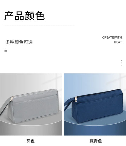 Astuccio per matite One Piece per ragazzi, a doppio strato, portatile, in tessuto Oxford, semplice, carino, con personaggi dei videogiochi, grande capacità, in tela, per bambini, anime