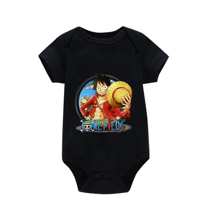 Tutina per Neonati in Cotone con Stampa Anime Zoro-Luffy, Abbigliamento per Bambini 3-24 Mesi, Body Morbido e Sicuro