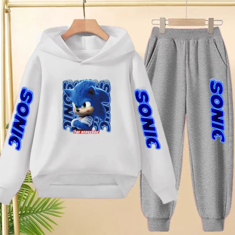 Fall New Style Anime Children's Casual Sweatshirt Sets Kids Sweatpant Set Pullover and Trousers 2pcs Suit Suitable Ages 3 to 12
