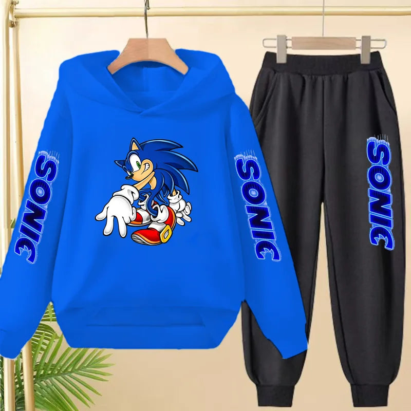 Fall New Style Anime Children's Casual Sweatshirt Sets Kids Sweatpant Set Pullover and Trousers 2pcs Suit Suitable Ages 3 to 12