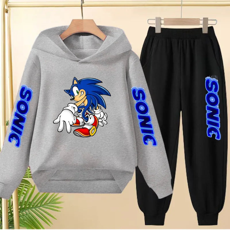 Fall New Style Anime Children's Casual Sweatshirt Sets Kids Sweatpant Set Pullover and Trousers 2pcs Suit Suitable Ages 3 to 12