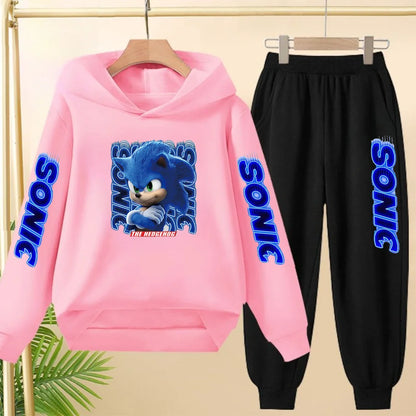 Fall New Style Anime Children's Casual Sweatshirt Sets Kids Sweatpant Set Pullover and Trousers 2pcs Suit Suitable Ages 3 to 12