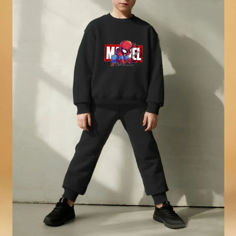 Anime Spiderman Printed Boys Sweatshirt Sets Spring/autumn KidsPants Two Piece Child Long Sleeve Clothes Set New