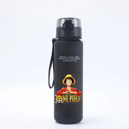 Borraccia Sportiva per Bambini da 650ml, Design Anime Zoro-Luffy, con Corda per Trasporto, Bottiglia Portatile per Acqua