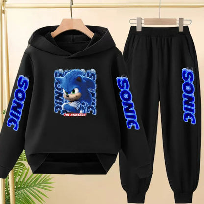 Fall New Style Anime Children's Casual Sweatshirt Sets Kids Sweatpant Set Pullover and Trousers 2pcs Suit Suitable Ages 3 to 12