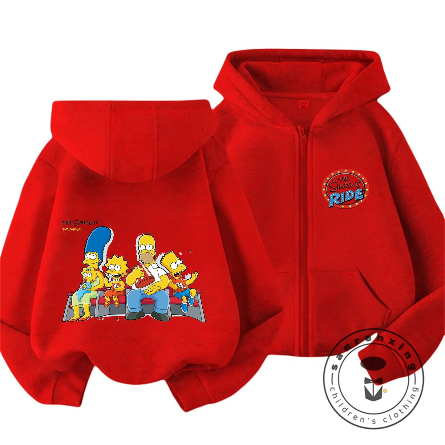 Children The Simpsons Cartoon Zip Hoodie Autumn Winter Boys Girls Cute Kawaii Trendy New Kids Hooded Sweatshirt 3 14 Years