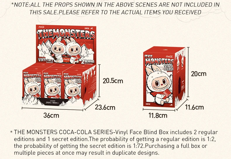 POP MART Labubu the Monsters Coca-Cola Series Kawaii Anime Action Figure Vinyl Face Blind Box Surprise Mystery Doll Toy