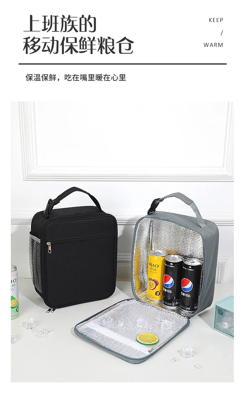 Borsa Termica per Pranzo One Piece per Ragazzi, in Alluminio Isolante, Spessa, con Design Carino a Tema Anime, per Studenti e Lavoratori d'Ufficio