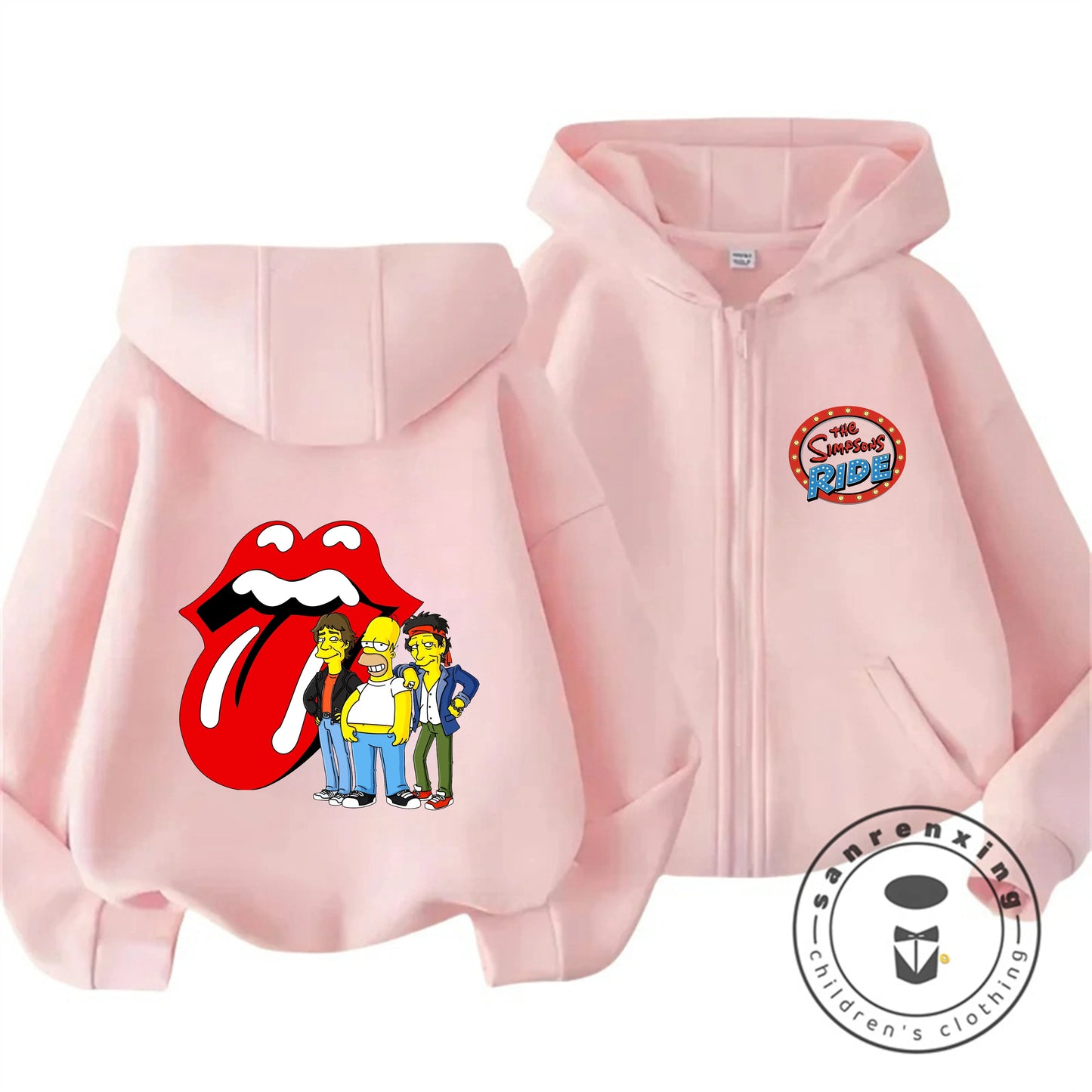 Children The Simpsons Cartoon Zip Hoodie Autumn Winter Boys Girls Cute Kawaii Trendy New Kids Hooded Sweatshirt 3 14 Years