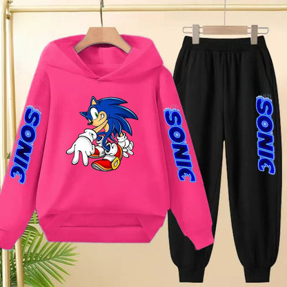 Fall New Style Anime Children's Casual Sweatshirt Sets Kids Sweatpant Set Pullover and Trousers 2pcs Suit Suitable Ages 3 to 12