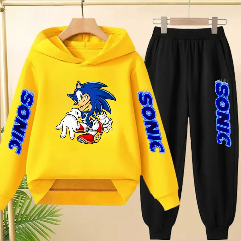 Fall New Style Anime Children's Casual Sweatshirt Sets Kids Sweatpant Set Pullover and Trousers 2pcs Suit Suitable Ages 3 to 12