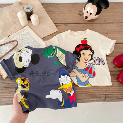 Children's Short Sleeved Anime T-shirt Boys And Girls Cartoon Short Sleeved Summer Fashion Top Casual Street Sports Shirt