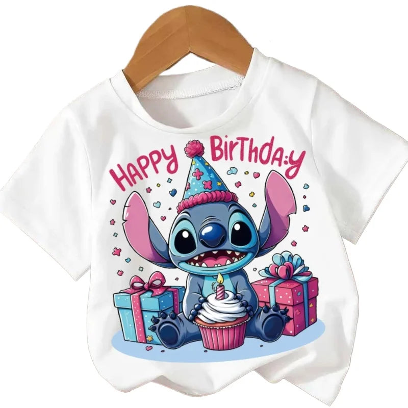 Summer Fashion Anime Cartoon Printed Children's T-shirt Theme Party Top Boys and Girls Short Sleeved T-shirt