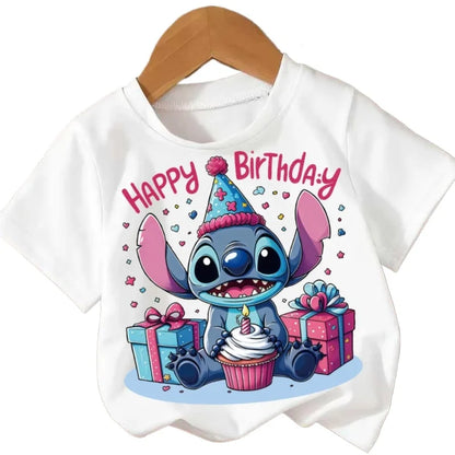Summer Fashion Anime Cartoon Printed Children's T-shirt Theme Party Top Boys and Girls Short Sleeved T-shirt