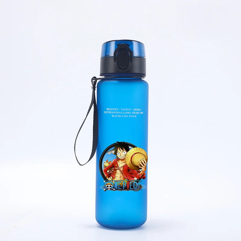 Borraccia Sportiva per Bambini da 650ml, Design Anime Zoro-Luffy, con Corda per Trasporto, Bottiglia Portatile per Acqua