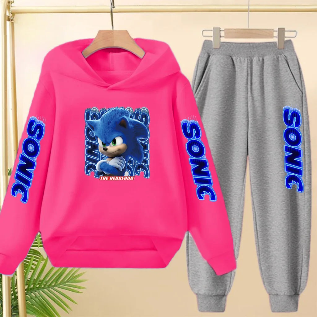 Fall New Style Anime Children's Casual Sweatshirt Sets Kids Sweatpant Set Pullover and Trousers 2pcs Suit Suitable Ages 3 to 12
