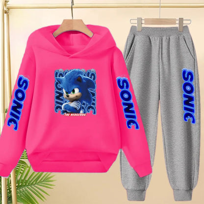 Fall New Style Anime Children's Casual Sweatshirt Sets Kids Sweatpant Set Pullover and Trousers 2pcs Suit Suitable Ages 3 to 12