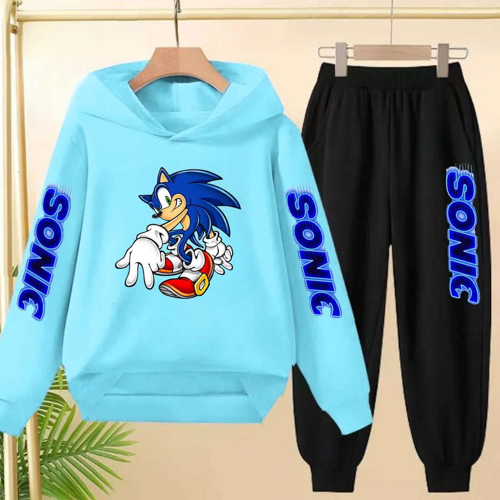 Fall New Style Anime Children's Casual Sweatshirt Sets Kids Sweatpant Set Pullover and Trousers 2pcs Suit Suitable Ages 3 to 12