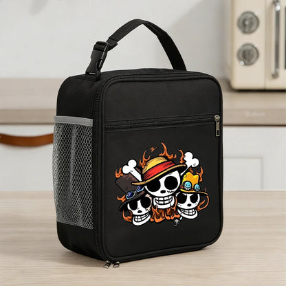 Borsa Termica per Pranzo One Piece per Ragazzi, in Alluminio Isolante, Spessa, con Design Carino a Tema Anime, per Studenti e Lavoratori d'Ufficio