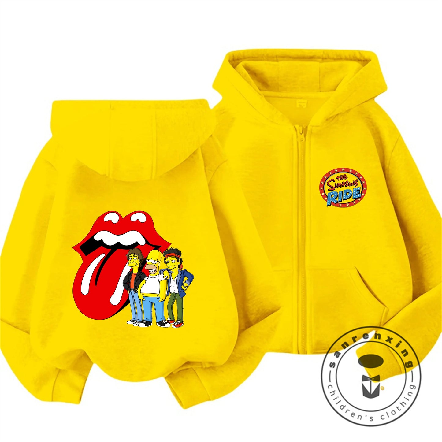 Children The Simpsons Cartoon Zip Hoodie Autumn Winter Boys Girls Cute Kawaii Trendy New Kids Hooded Sweatshirt 3 14 Years