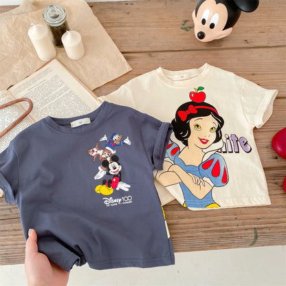 Children's Short Sleeved Anime T-shirt Boys And Girls Cartoon Short Sleeved Summer Fashion Top Casual Street Sports Shirt