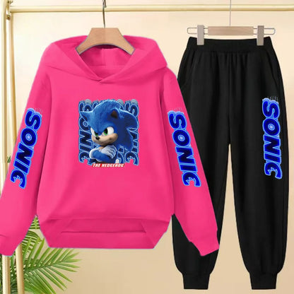 Fall New Style Anime Children's Casual Sweatshirt Sets Kids Sweatpant Set Pullover and Trousers 2pcs Suit Suitable Ages 3 to 12