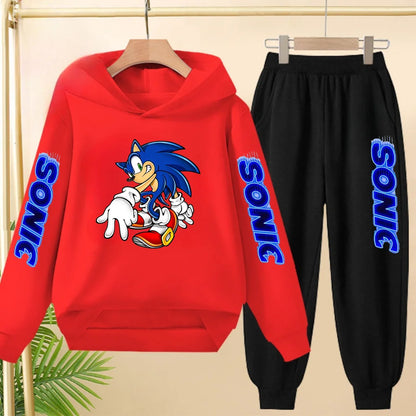 Fall New Style Anime Children's Casual Sweatshirt Sets Kids Sweatpant Set Pullover and Trousers 2pcs Suit Suitable Ages 3 to 12