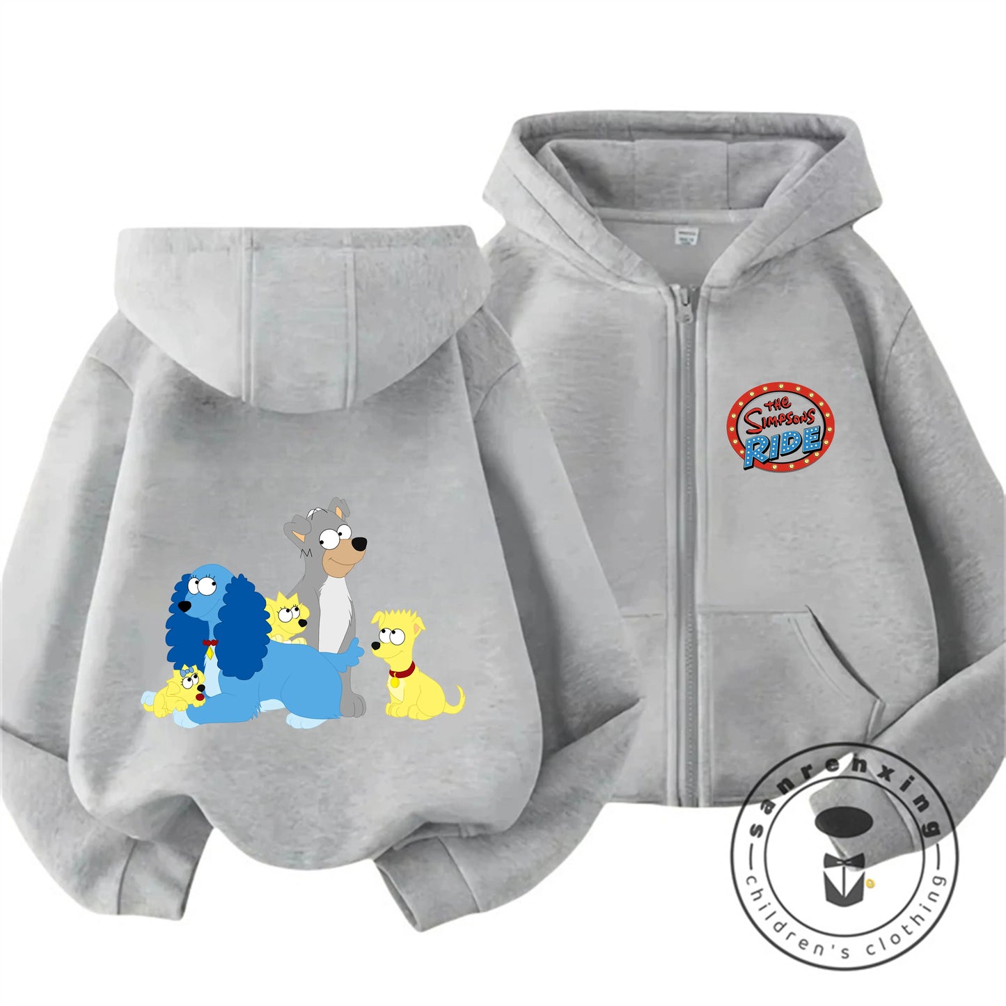 Children The Simpsons Cartoon Zip Hoodie Autumn Winter Boys Girls Cute Kawaii Trendy New Kids Hooded Sweatshirt 3 14 Years