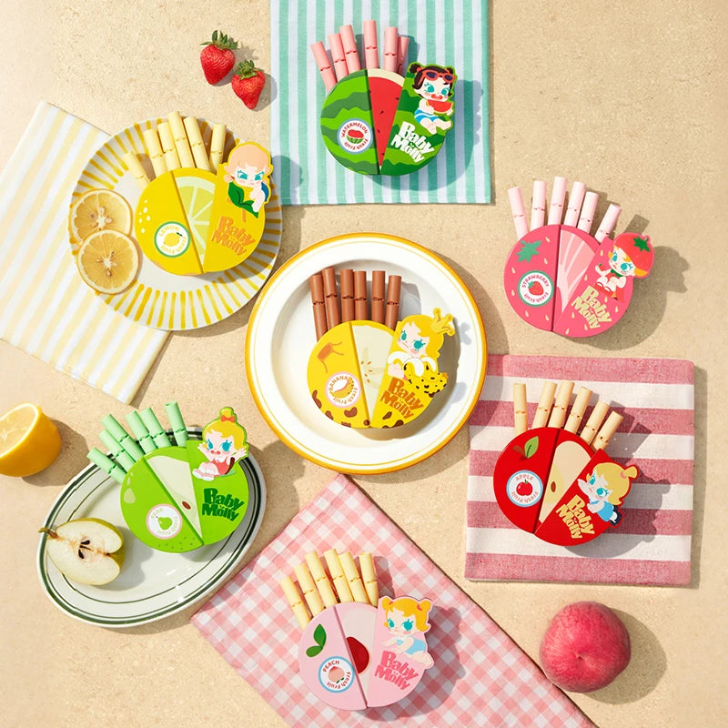 POP MART Baby Molly Fruity Aroma Series-Magnetic Sealing Clip Storage Box Set Mystery Box 1PC/6PCS