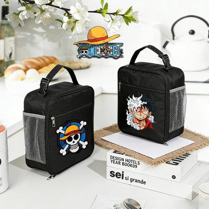 Borsa Termica per Pranzo One Piece per Ragazzi, in Alluminio Isolante, Spessa, con Design Carino a Tema Anime, per Studenti e Lavoratori d'Ufficio