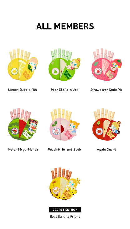POP MART Baby Molly Fruity Aroma Series-Magnetic Sealing Clip Storage Box Set Mystery Box 1PC/6PCS