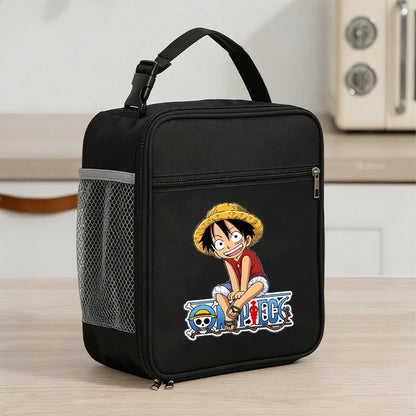 Borsa Termica per Pranzo One Piece per Ragazzi, in Alluminio Isolante, Spessa, con Design Carino a Tema Anime, per Studenti e Lavoratori d'Ufficio