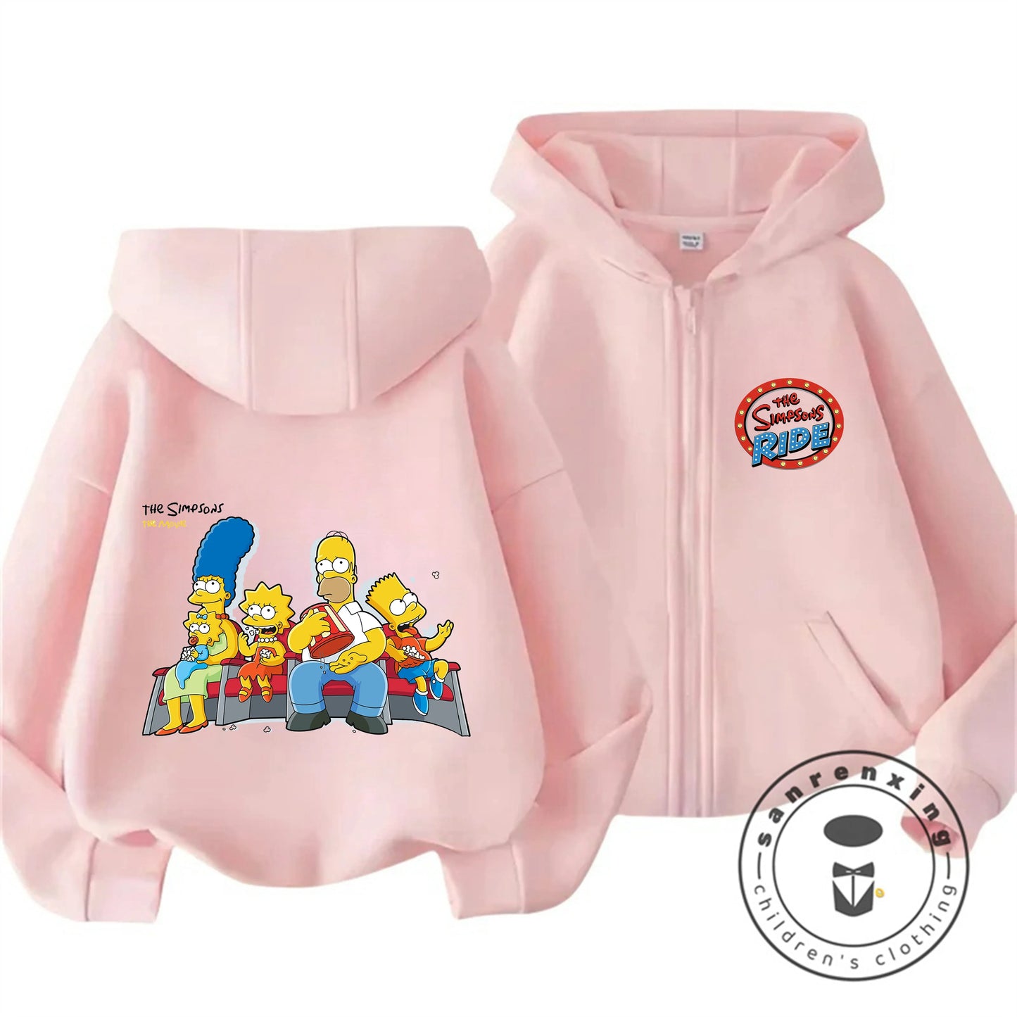 Children The Simpsons Cartoon Zip Hoodie Autumn Winter Boys Girls Cute Kawaii Trendy New Kids Hooded Sweatshirt 3 14 Years